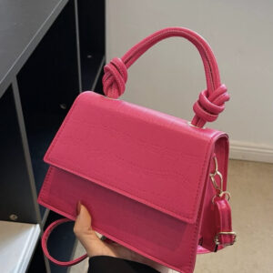Pink Knot Detail Crossbody Bag