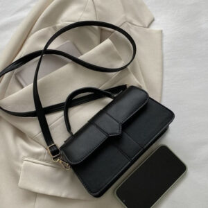 Black Minimalist Square Bag